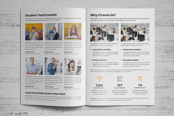 Education Prospectus Brochure v3 in Brochure Templates - product preview 6