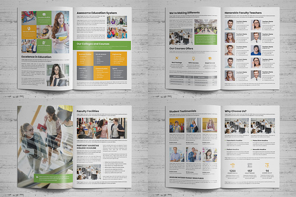 Education Prospectus Brochure v3 in Brochure Templates - product preview 10