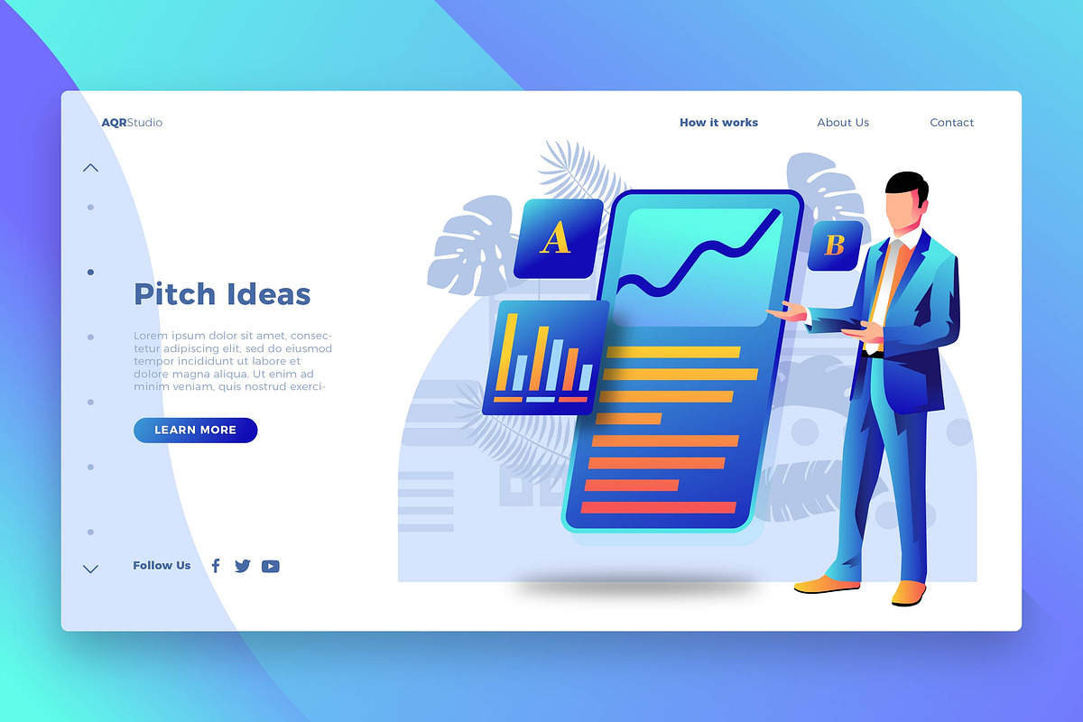 Pitch Ideas - Banner & Landing Page in Web Elements - product preview 8