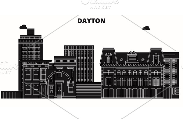 Dayton,United States, vector skyline