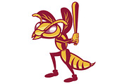 Hornet Baseball Player Batting Isola