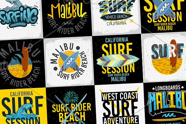 Surfing Vector Graphics Collection