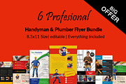 6 Handyman & Plumber Flyers Bundle