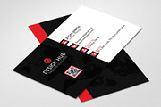 Red & Black Business Card Template