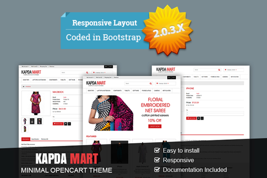Kapda Mart - Minimal OpenCart Theme in OpenCart Themes - product preview 8