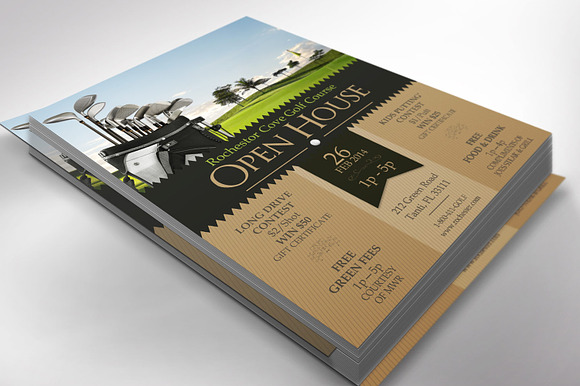 Golf Club Open House Flyer Word in Invitation Templates - product preview 2
