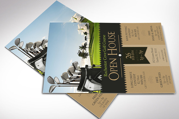 Golf Club Open House Flyer Word in Invitation Templates - product preview 3