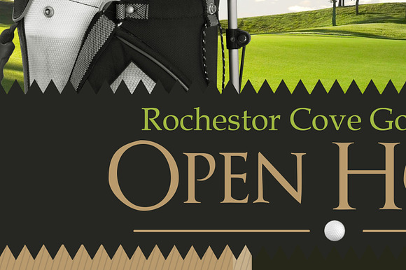 Golf Club Open House Flyer Word in Invitation Templates - product preview 5