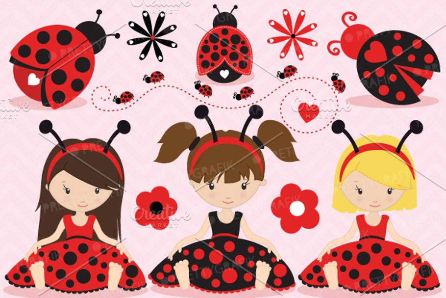 Ladybug clipart commercial use in Illustrations - product preview 8