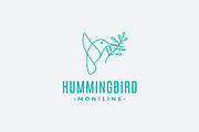 Hummingbird Monoline Logo Template