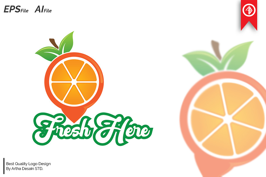 Fresh Fruit Tag Logo Templates