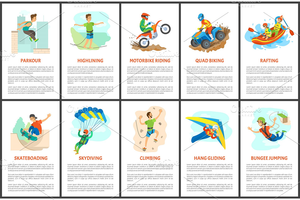Climbing and Bungee Jumping, Parkour in Illustrations - product preview 8