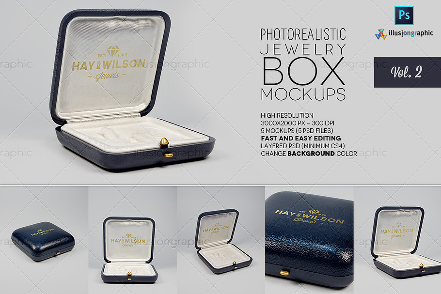 Logo on Jewelry Box Mockups v.2 in Product Mockups - product preview 8