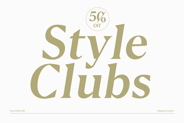 Style Clubs Serif - 50% OFF