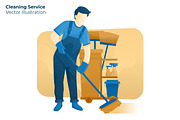 Cleaning Service-Vector Illustration