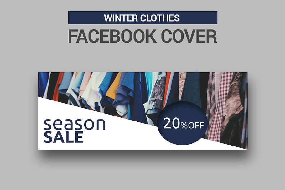 Winter Clothes - Facebook Cover in Facebook Templates - product preview 8