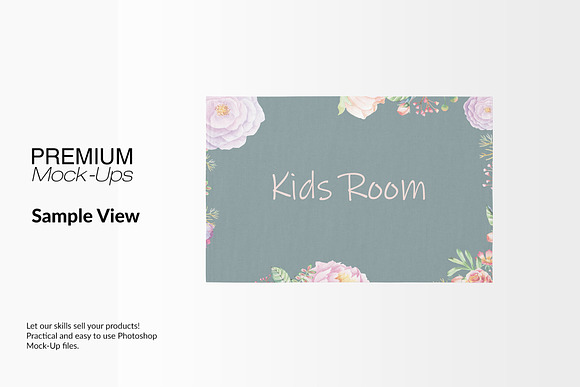 4 Types of Carpets in Kids Room in Product Mockups - product preview 5