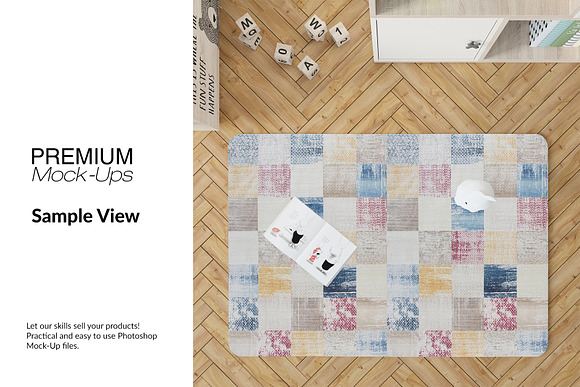 4 Types of Carpets in Kids Room in Product Mockups - product preview 28