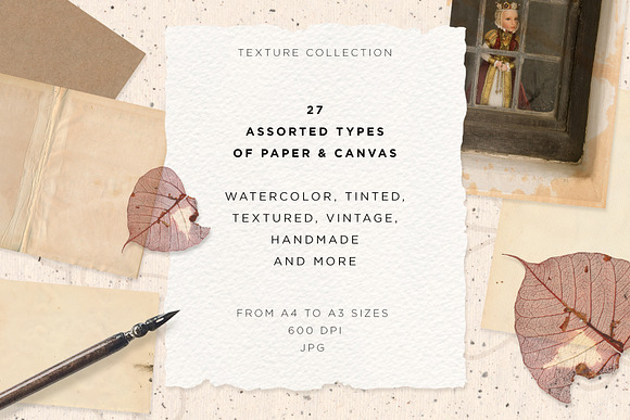 Paper & Canvas Textured Backgrounds in Textures - product preview 6