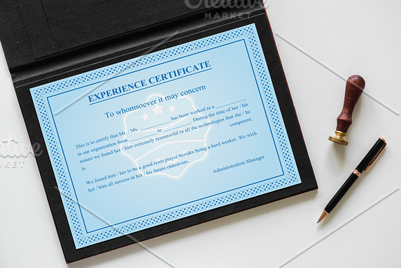 Certificate of Experience Template in Stationery Templates - product preview 1