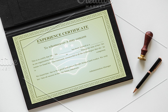 Certificate of Experience Template in Stationery Templates - product preview 2