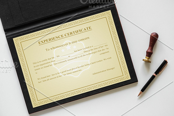 Certificate of Experience Template in Stationery Templates - product preview 3