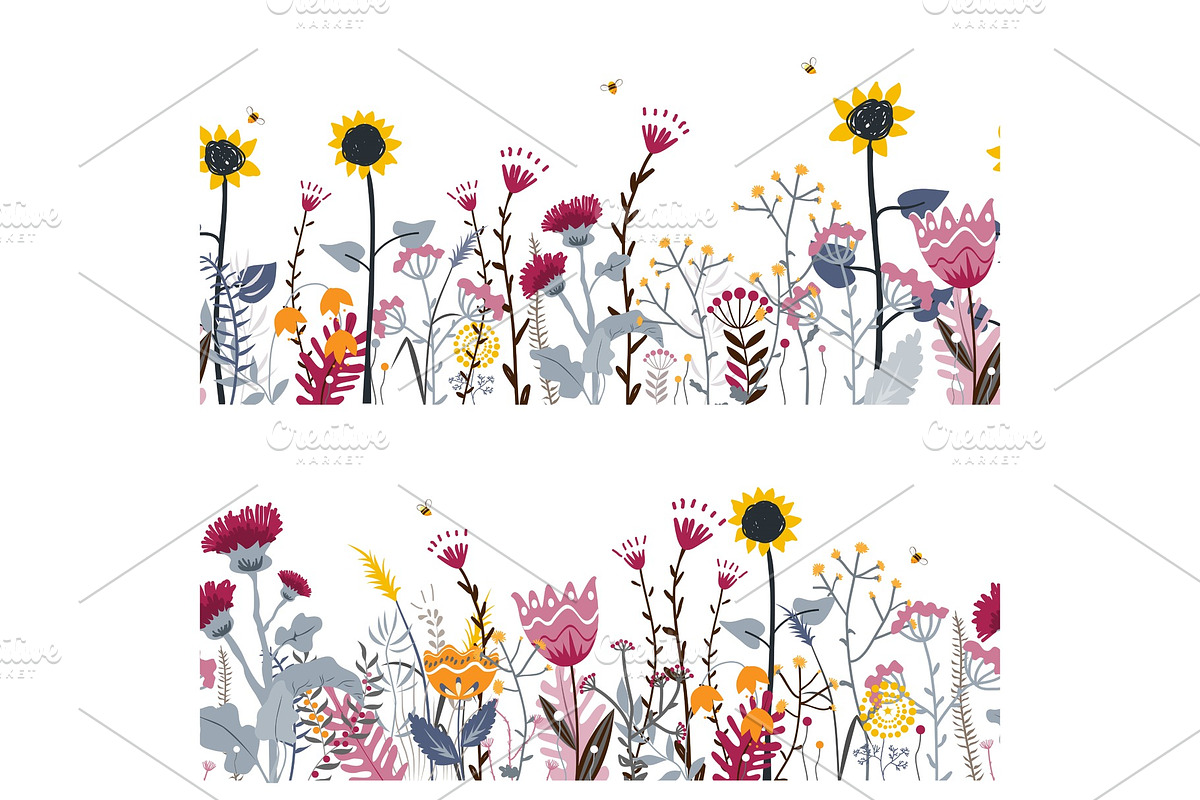 Vector nature seamless background in Illustrations - product preview 8