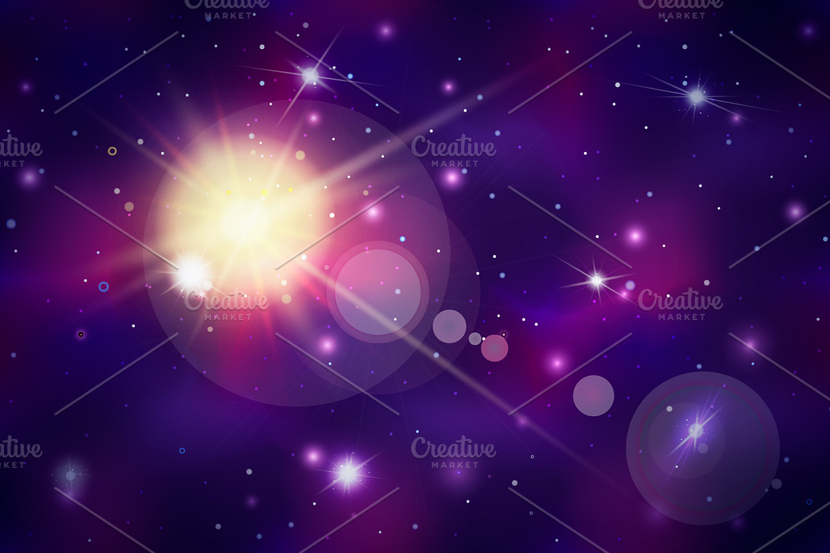 Deep purple space background in Illustrations - product preview 8