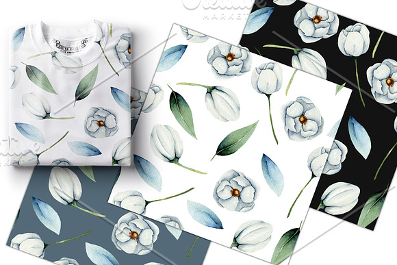 Vermont flowers. Big floral clipart. in Illustrations - product preview 8