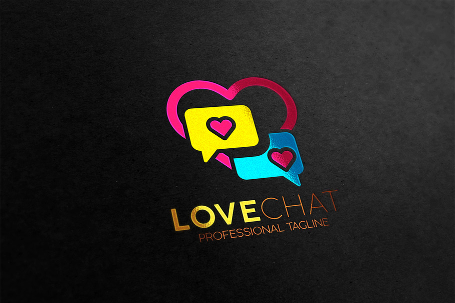 Love Chat logo in Logo Templates - product preview 8