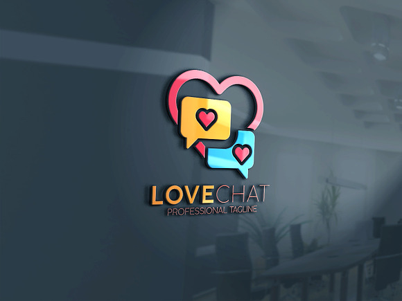 Love Chat logo in Logo Templates - product preview 1