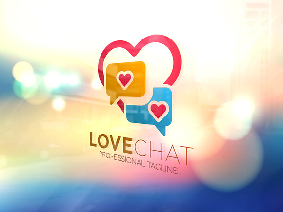 Love Chat logo in Logo Templates - product preview 2