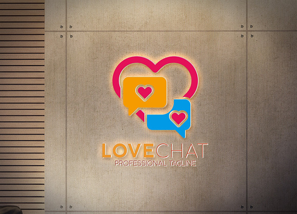 Love Chat logo in Logo Templates - product preview 3