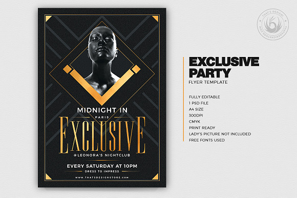 Exclusive Party Flyer Template in Flyer Templates - product preview 1