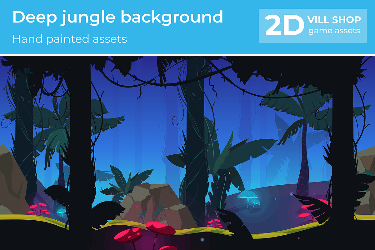 Deep jungle background in Illustrations - product preview 8