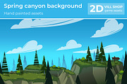 Spring canyon background