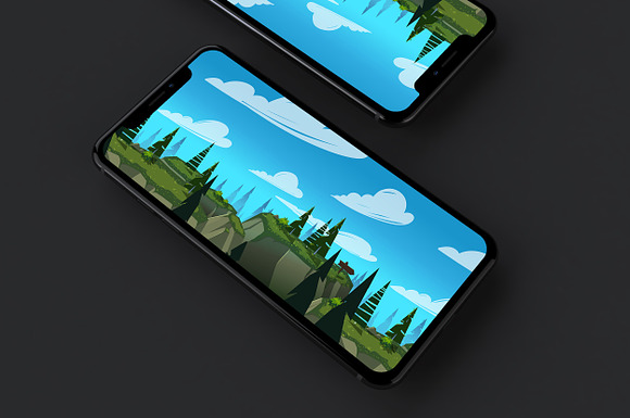 Spring canyon background in Illustrations - product preview 1
