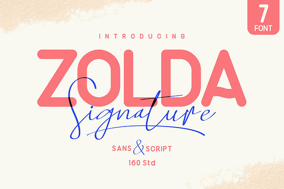 Zolda Script + Sans Family | 7 Fonts in Sans-Serif Fonts - product preview 7