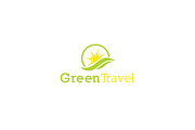 Green Travel logo Template
