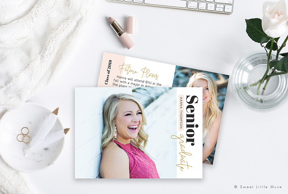Senior Graduation Announcement Card in Card Templates - product preview 2
