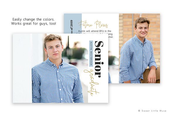 Senior Graduation Announcement Card in Card Templates - product preview 3
