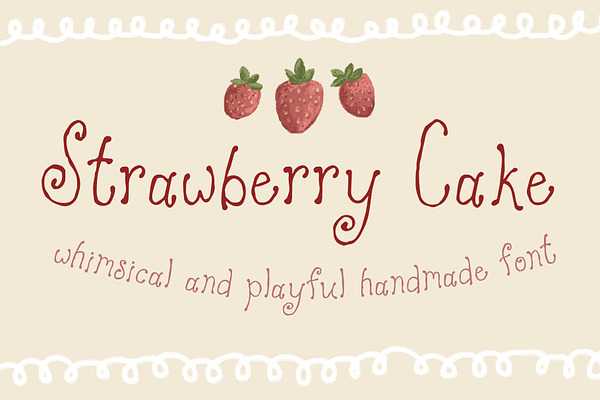 Strawberry Cake Whimsical Font
