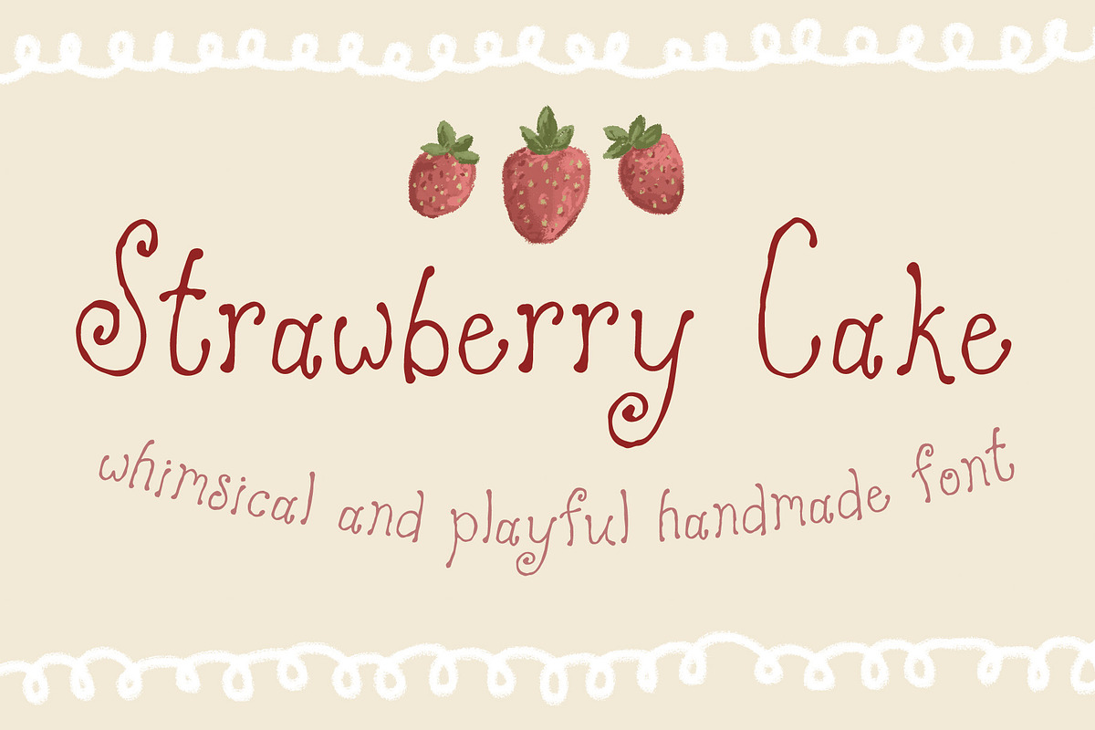 Strawberry Cake Whimsical Font in Serif Fonts - product preview 8