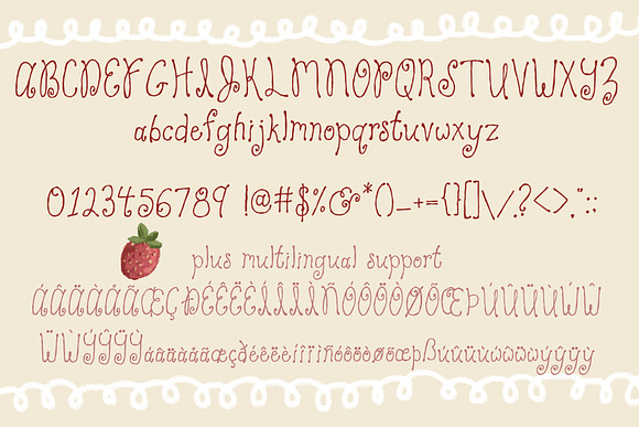 Strawberry Cake Whimsical Font in Serif Fonts - product preview 1