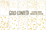 Gold Confetti digital paper