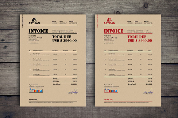 Invoice Template in Stationery Templates - product preview 1