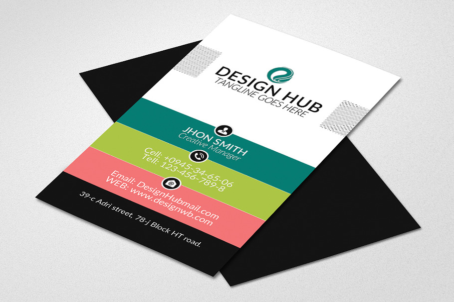 vertical business card Template in Business Card Templates - product preview 8