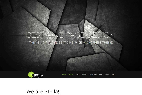 Stella - One Page WordPress Theme
