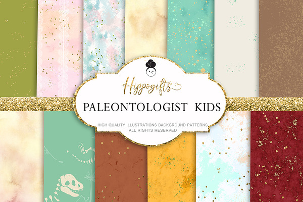 Paleontologist kids background