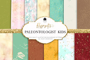 Paleontologist kids background